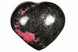 Polished Rhodonite Heart - Madagascar #126768-1